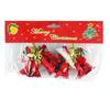 Thickened Electroplated Bell Christmas Ornament with Red Ribbon Bow, Small Jingle Gift Box Accessory Tree Hanging Decoration for Tree, Garland,