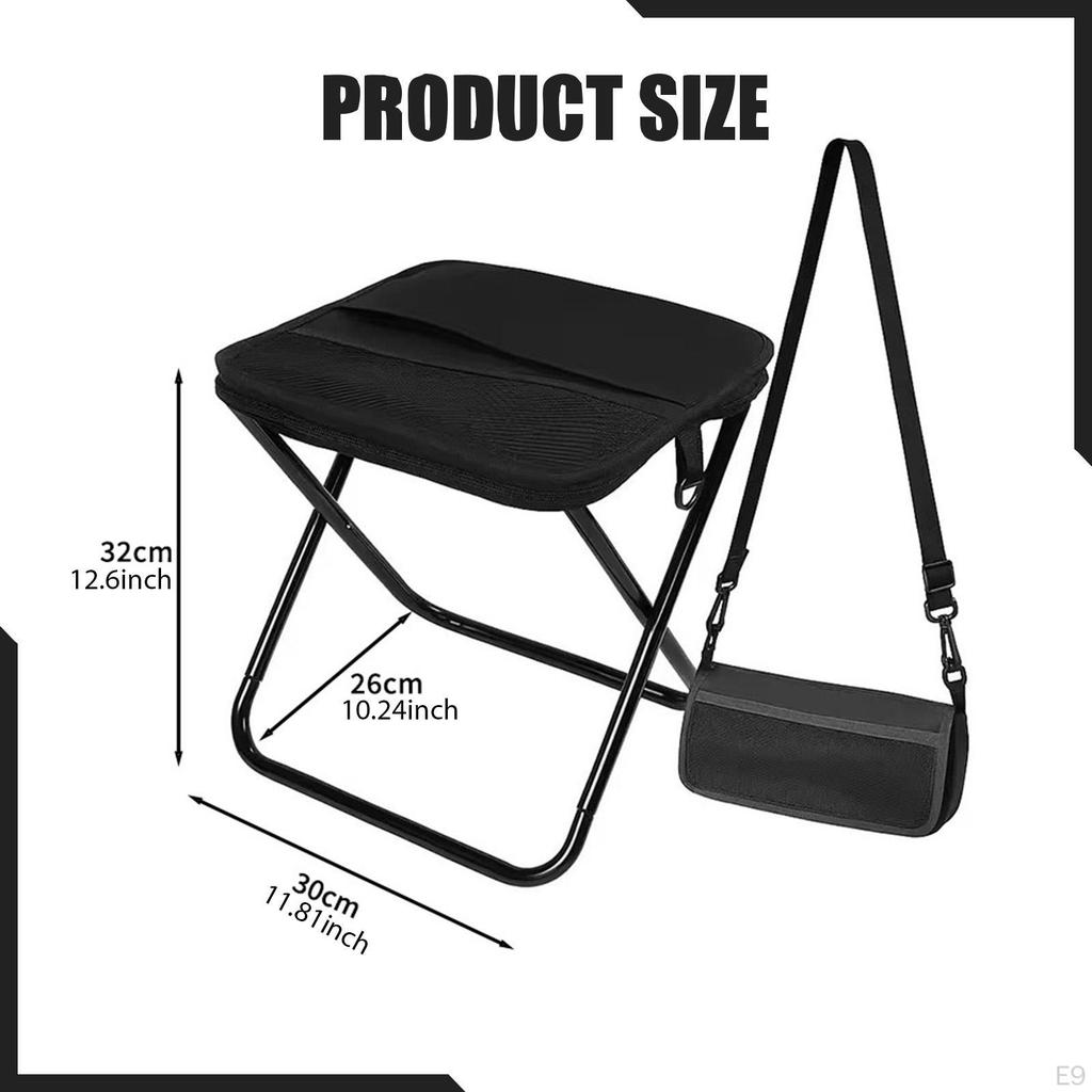 Foldable Backpack Stool Camp Chair Fishing Carry Bag Travel for Activities