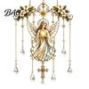 Memorial Keepsake Stained Glass Effect Blessing Suncatcher, Acrylic Angel Prayer Window Hanging Religious Gift for Women Ornament with Faux