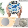 2D Flat 1pc, 8x8 in, Wishing You A Happy Father's Day with Circular Aluminum Metal Signs, Suitable for Terraces, Porches, Garages, Homes, Cafes
