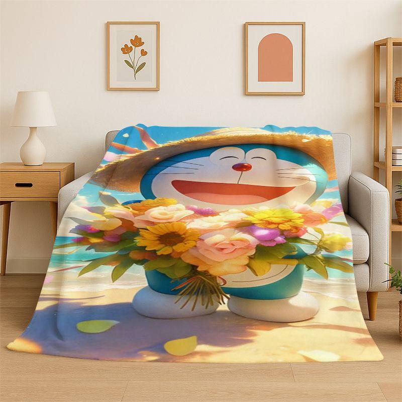 Dream D-Doraemon Cartoon Soft Flannel Throw Blanket,Warm Cozy Blanket for Bed,Couch,Sofa,Bedroom,Living Room,Travel,Camping Gift