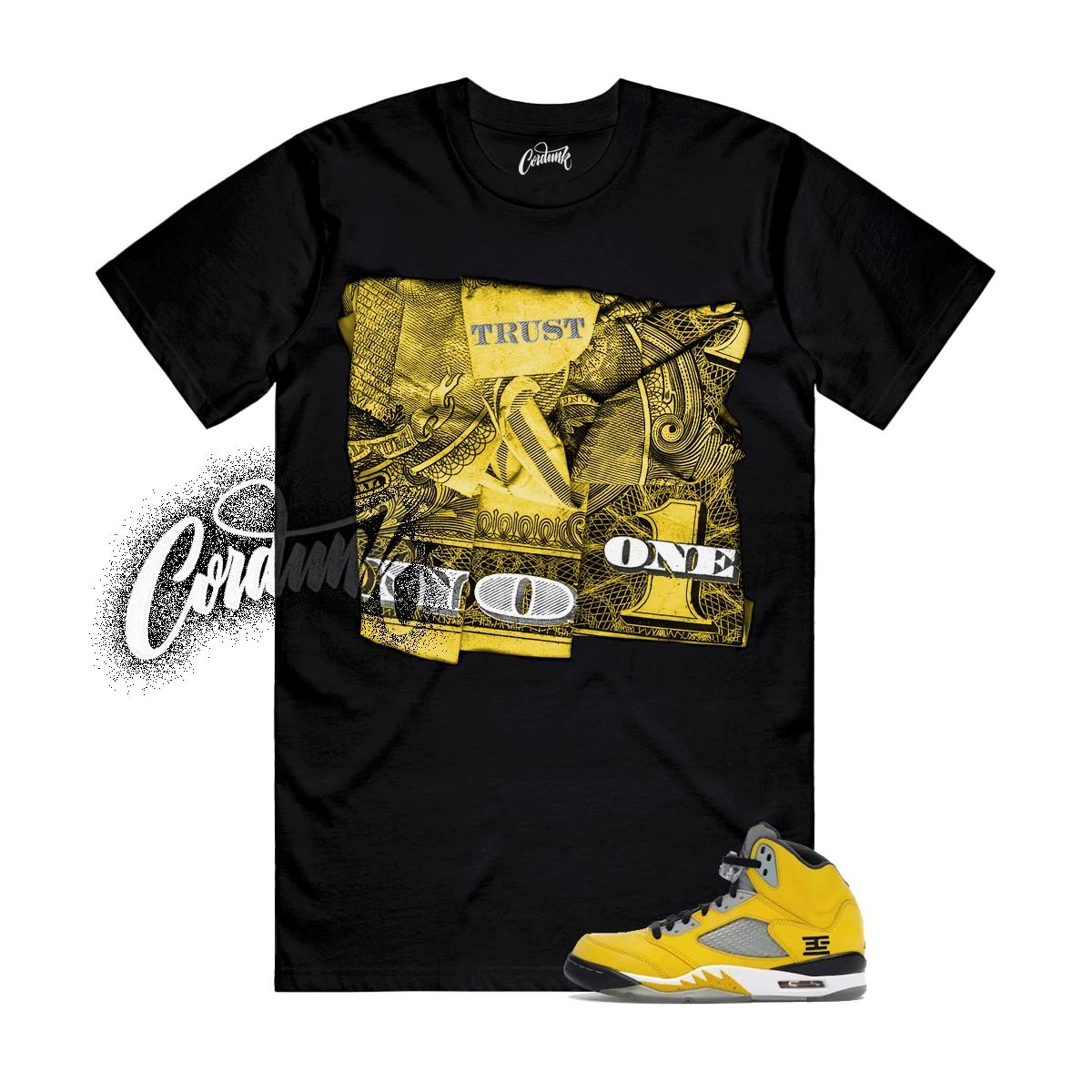 5 Tokyo Yellow Black White T Shirt Match TRUST 160