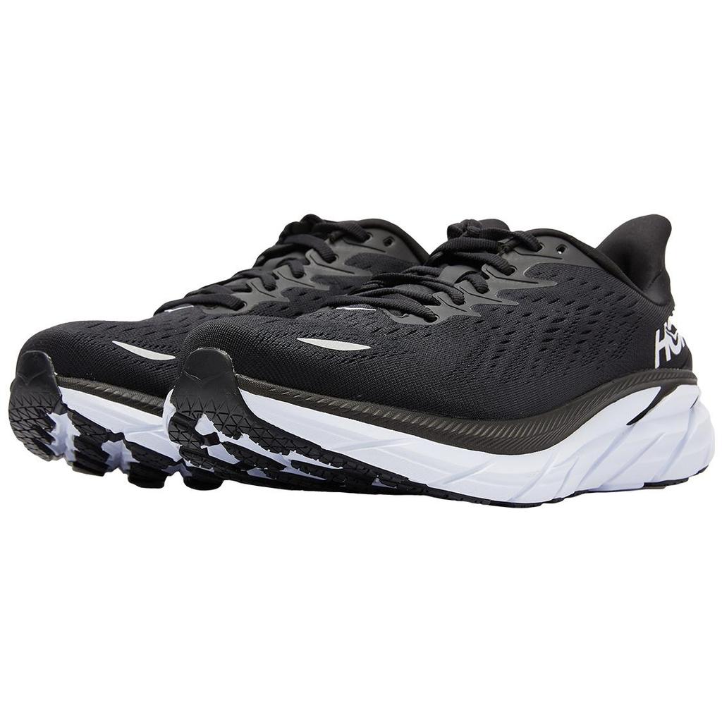 HOKA One One Clifton 8 Black White Wide 1121374-BWHT