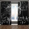 Music Notes Piano Blackout Window Curtain for Bedroom Living Room Bathroom Kicthen Door Hall Home Hook High Shading New Pattern