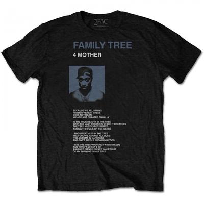 Tupac Shakur Unisex-Erwachsene Stammbaum-Baumwoll-T-Shirt