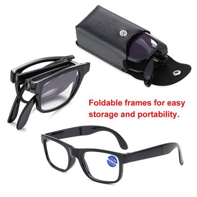 Case Compact Reading Glasses Folding Reading Glasses TR90 Reading Glasses Presbyopic Glasses