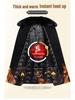 Men's Mid-length Woolen Coat - Thickened Chenille Jacket for Middle-aged & Elderly, Plus Velvet Winter Top