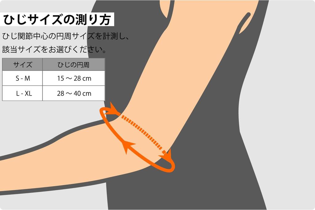 Japanese Mueller Elbow Support JP Plus Size Circumference For both left and right 57548 Elbow Supporter [Genuine Product] S-M (Elbow 15-28cm)