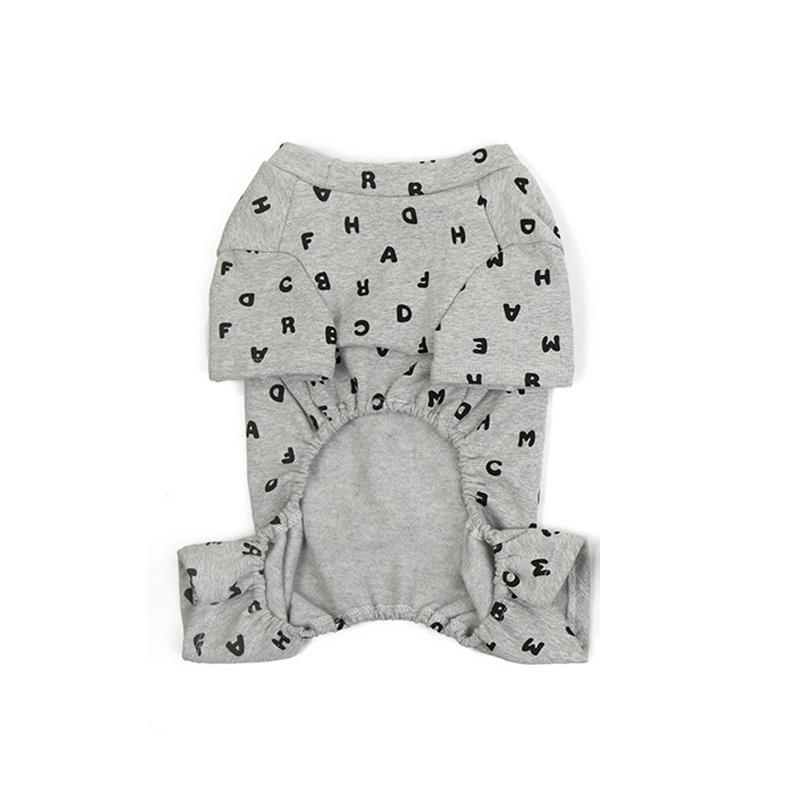 Winter Warm French Bulldog Pet Pajamas for Small Dogs Cotton Letter Puppy Dog Jumpsuit Corgi Shiba Inu Overalls mascotas Costume