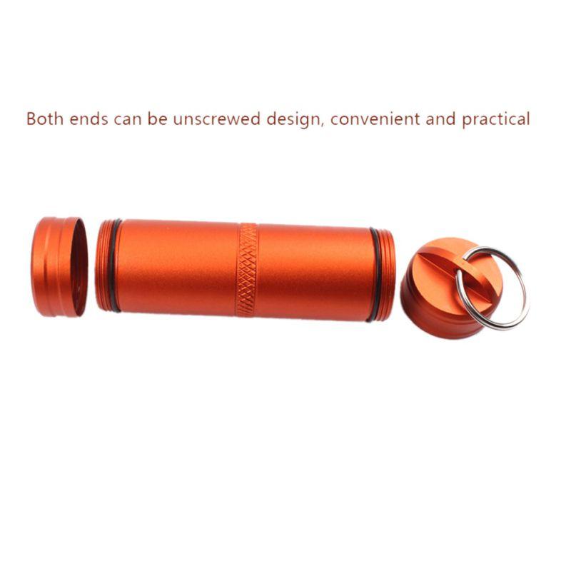 Waterproof Storage Emergency Pill Case Box Container Camping EDC Tools Outdoor Survival Pocket Bottle