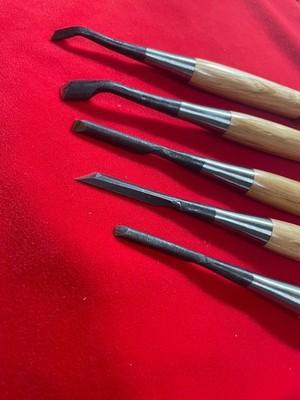 Akatsuki Japanese Wood Carving Mallet Chisel Set 10pc White Steel Yoita Japan