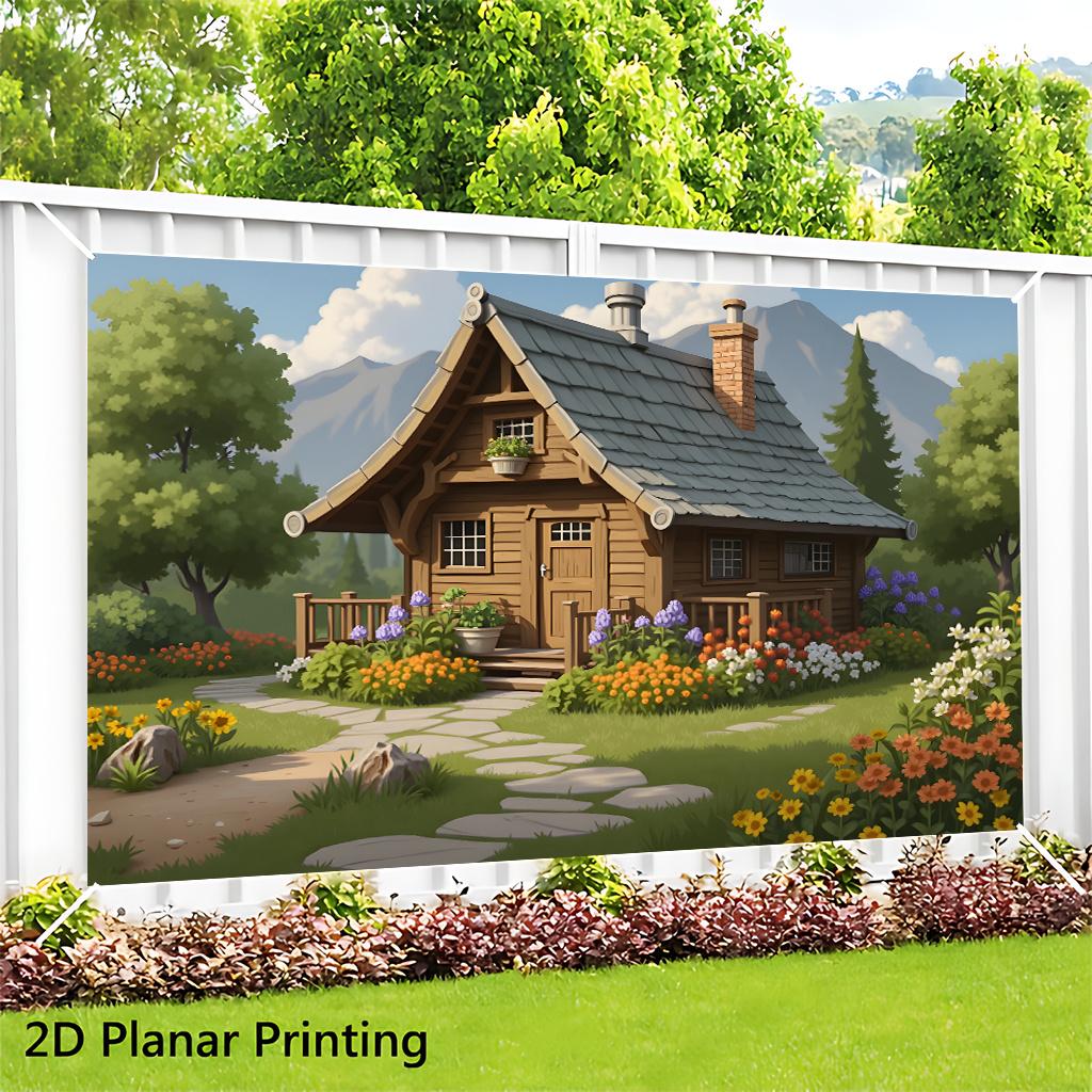 2D plane 1 cottage in the countryside suitable for living room as a venue for young people's rooms yard decoration