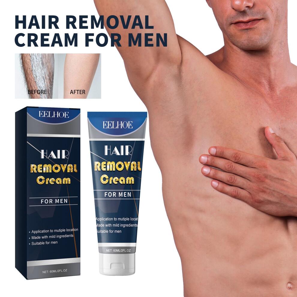 Crème Épilatoire pour Homme - Aisselles, Torse, Jambes - Douce et sans Irritation