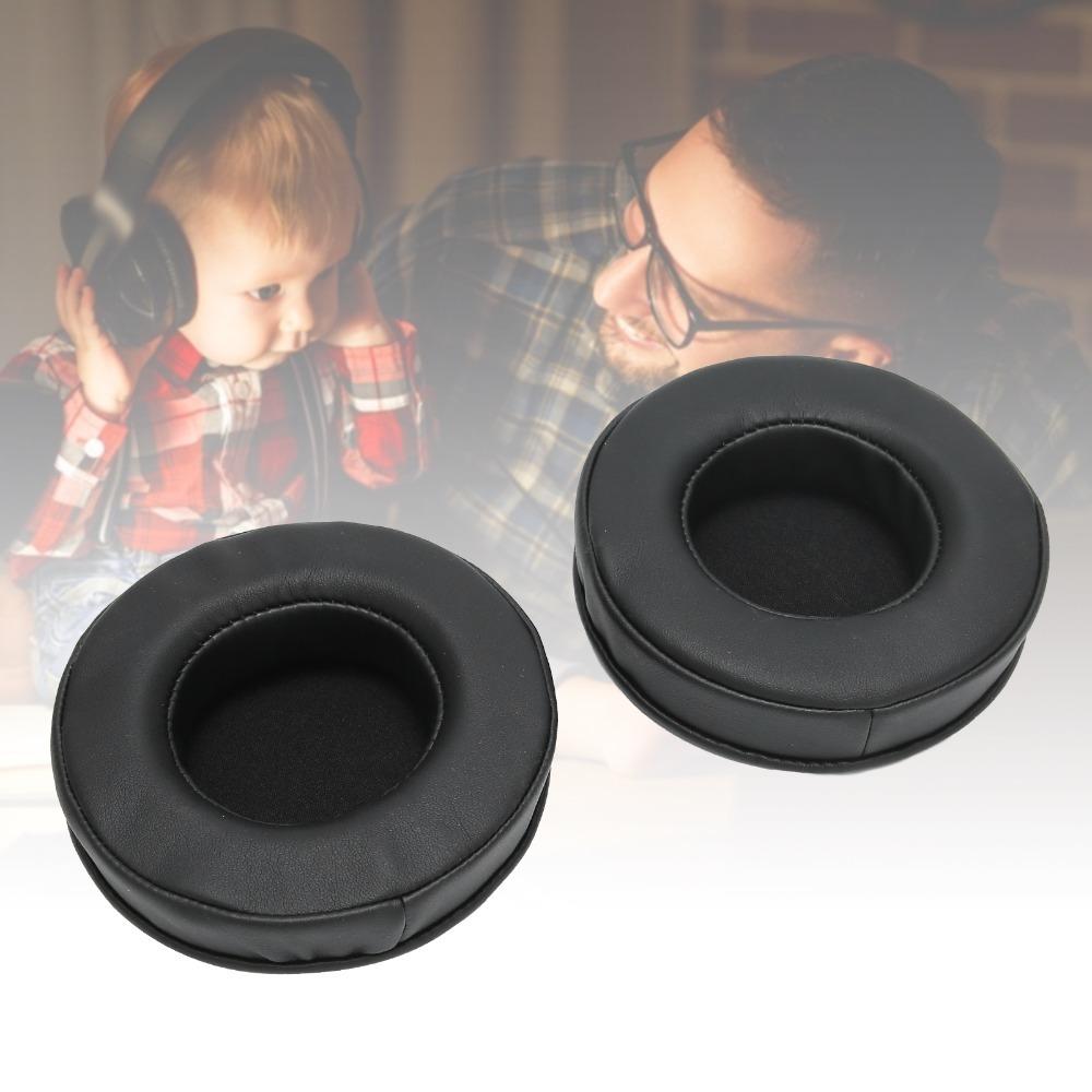 2PCS Leather Noise Isolation Ear Cushions Soft and Comfortable Ear Covers Audio Accessories 100mm