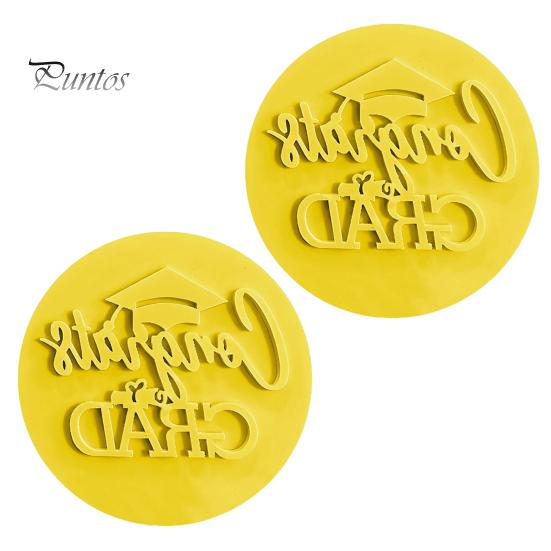 

Выпускной штамп для помадки, пищевая форма для печенья для украшения торта своими руками, рельефный 3D-дизайн, выпускной штамп для помадки для украшения торта своими руками 2pcs