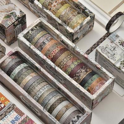 20 szt. Poznaj po raz pierwszy zestaw taśm Washi 7mm Retro kwiat samoprzylepne taśmy maskujące naklejki dekoracyjne