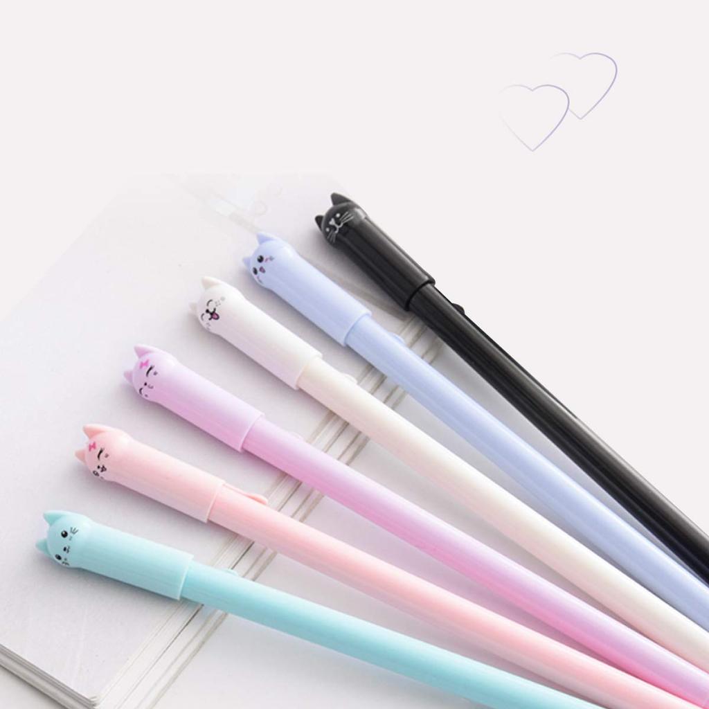 Sencoo 12pcs Blue Cute Cat Pen Gel Pen Ballpoint Pen School Office Supplies
