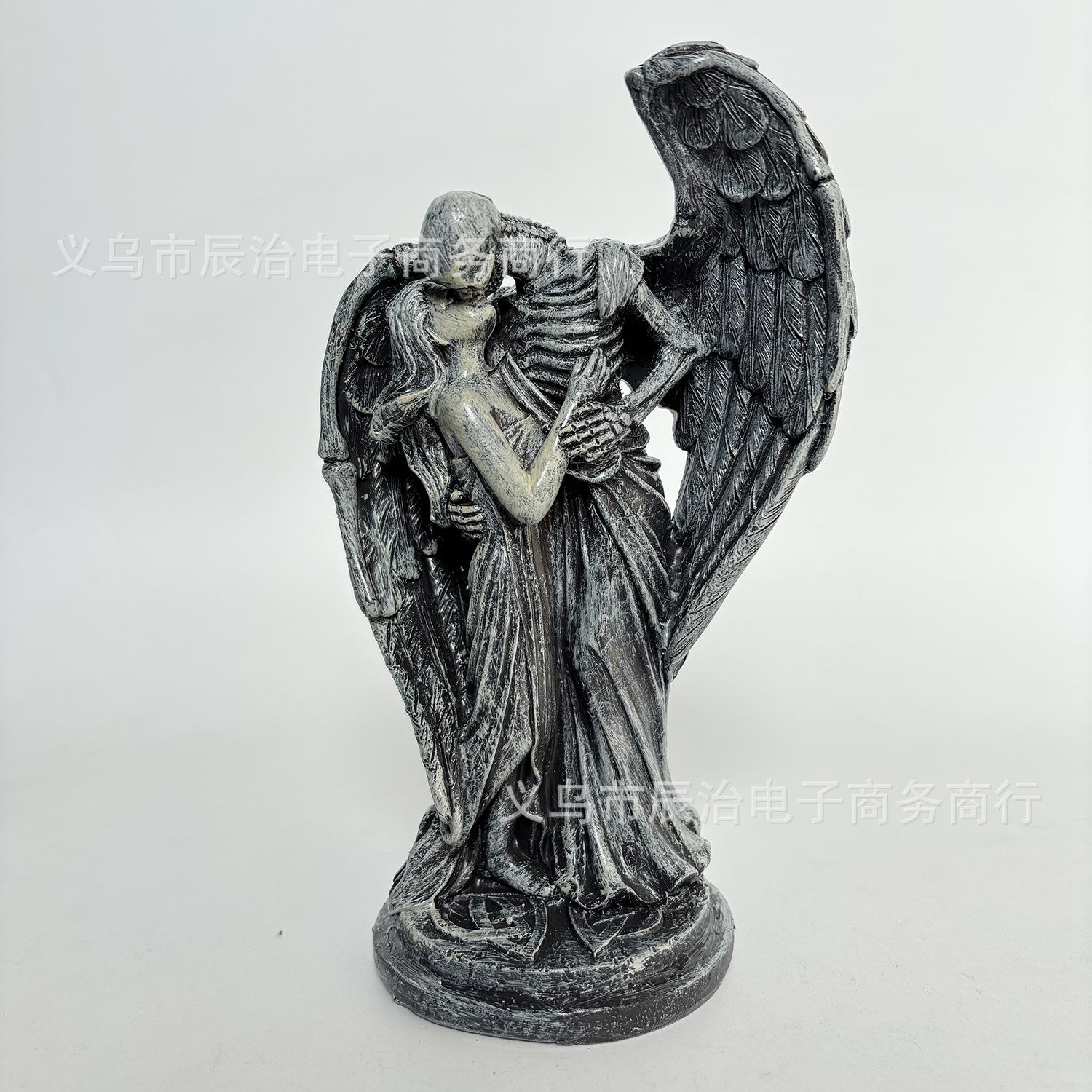 New Resin Statue Fallen Angel Kiss of Death Party Ornament Ornament