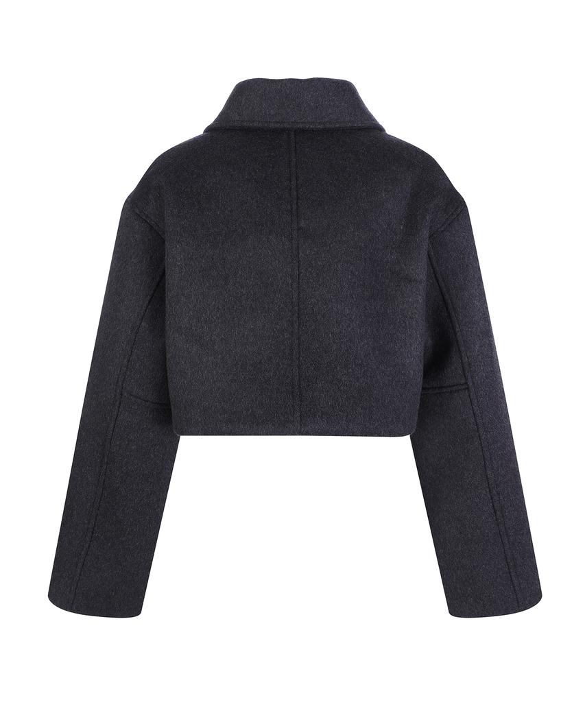 Lalafox Two-Way Crop Jacket Charcoal Bp3Wj004