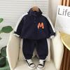 Children's Set Spring and Autumn Boys' Sports and Leisure Two-piece Set Baby Clothes Spring Clothing Korean Hoodie Set