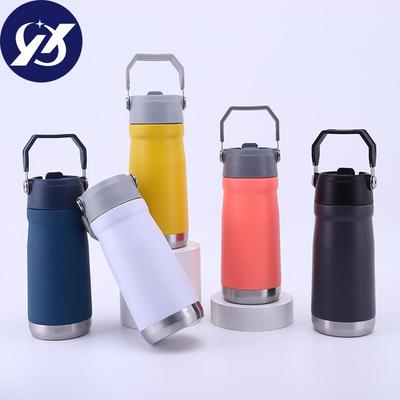 304 Stal nierdzewna Przenośny sportowy czajnik Duża pojemność Przenośny garnek do wspinaczki samochodowej Kubek samochodowy ze słomką