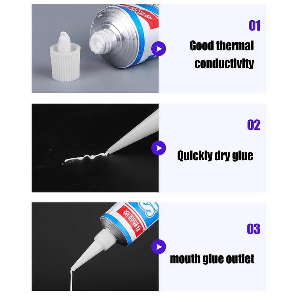 100ML Thermal Glue Thermal Conductive Silicone Silicone Paste for Microwave Device Printer Structure Automotive Chip Bonding