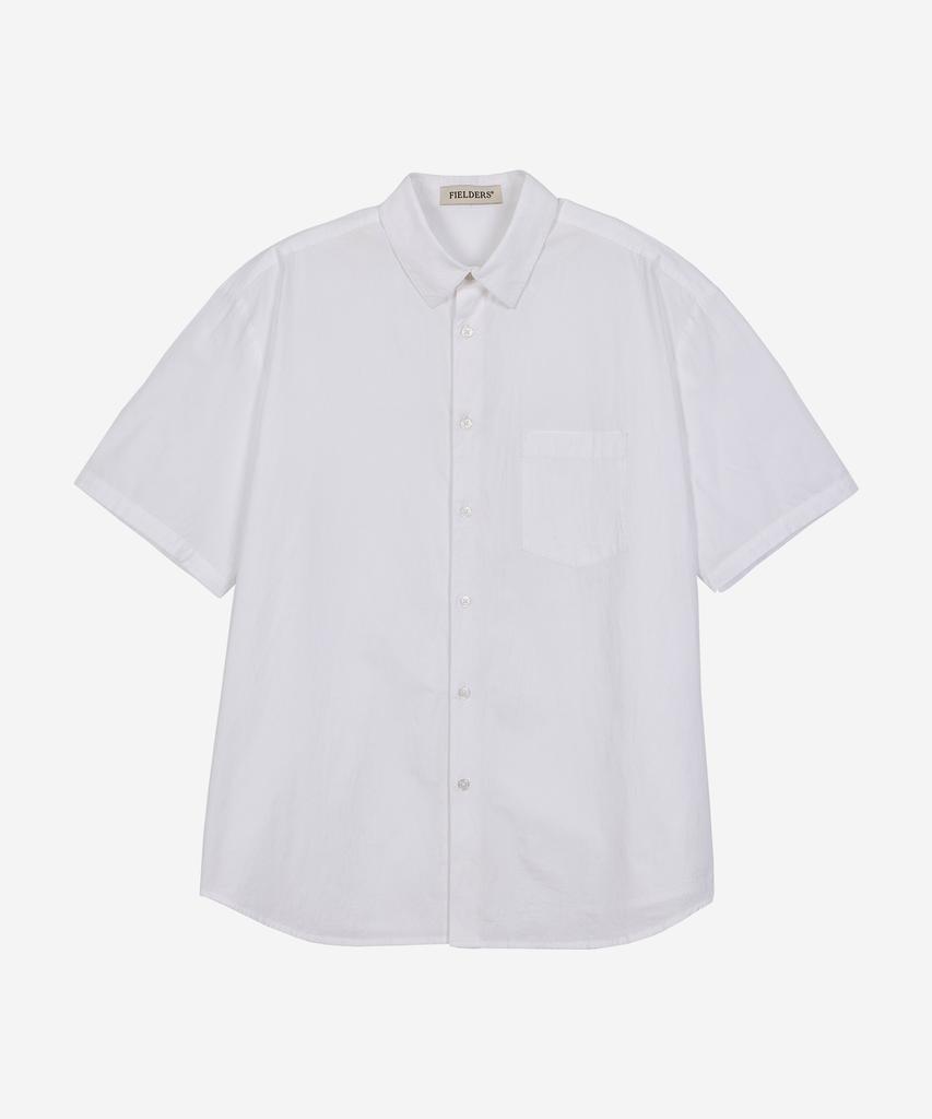 Pildeoseu Basic Standard Fit Pocket Short-Sleeved Shirt White