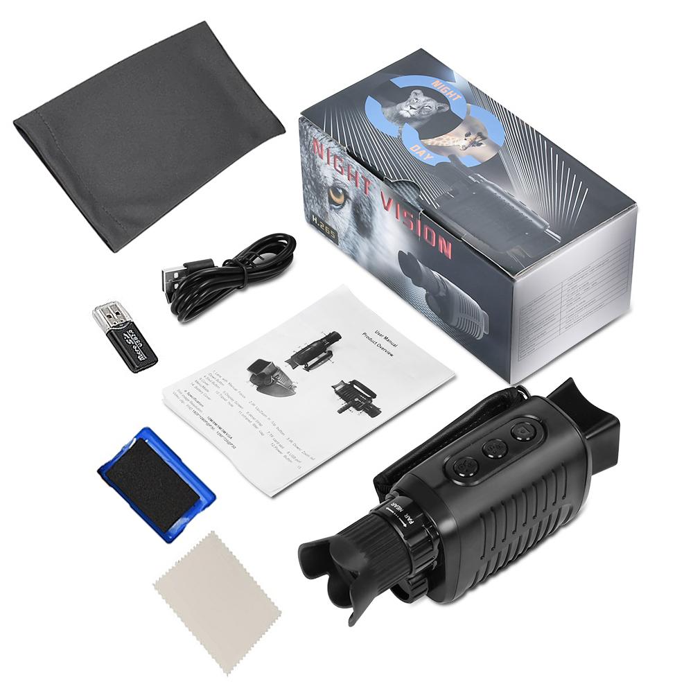 Telescopio Digital HD recargable R7, Zoom 5x, Monocular infrarrojo de 300m, visión nocturna para caza, Camping, grabación de vídeo