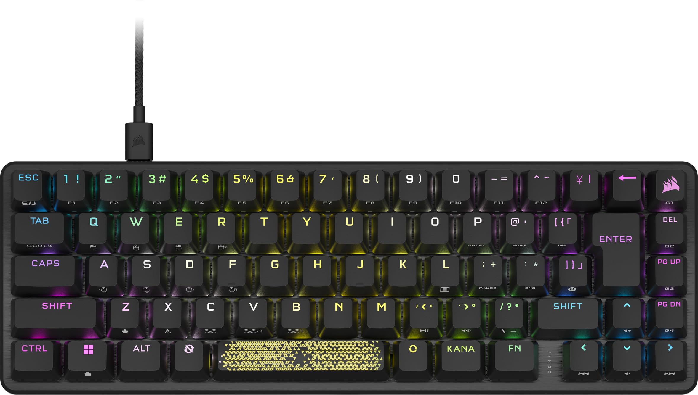 

CORSAIR K65 PRO MINI RGB Розмір Tenkeyless Оптична механічна ігрова клавіатура Японська розкладка Без друку Kana KB755 65% CH-91A401A-JP