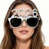 Lunettes festives pour la fête du Nouvel An 2026, lunettes métalliques unisexes, lunettes de décoration pour la fête du Nouvel An, lunettes pour pose photo