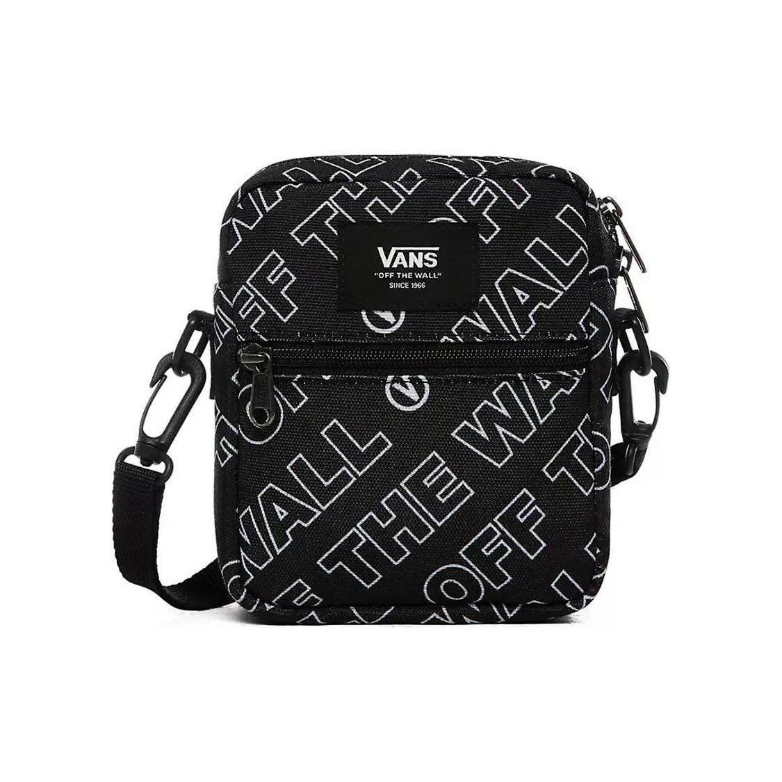 

Vans Solid Color Printed Design Zipper Closure Nylon Shoulder Crossbody Bag Unisex bags Black VN0A3I5SZXH Black