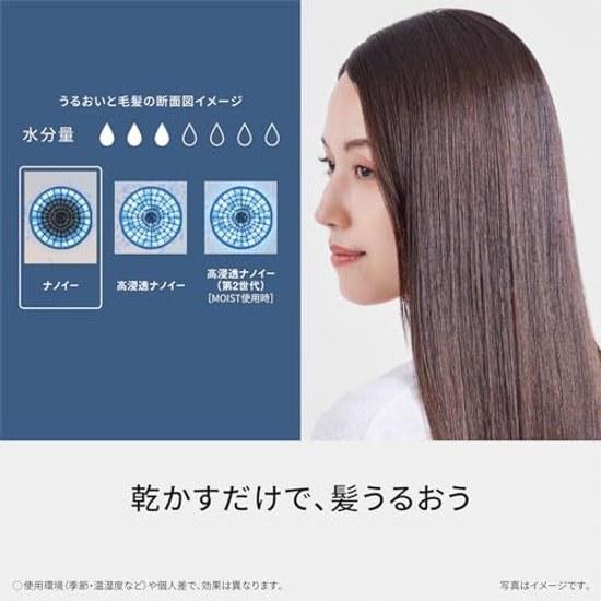Panasonic Hair Dryer Nano Care High Airflow Quick Dry Nanoe Equipped Compact EH-NA7M-H Moist Gray