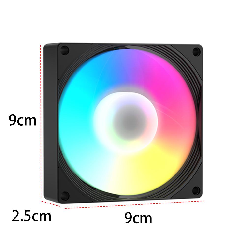 

9 см вентиляторы для корпуса 800-1800 об/мин скорость вентилятор охлаждения процессора 4PIN процессорный кулер RGB вентилятор Ventoinha бесшумный радиатор с контроллером ARGB вентилятор для ПК RGB&1 PCS чёрный
