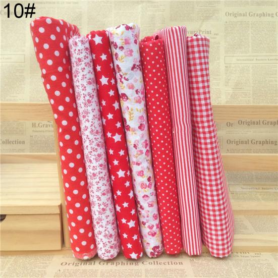 7Pcs/Set Quilting Fabric Floral Cotton Cloth DIY Craft Sewing Handmade Accessory