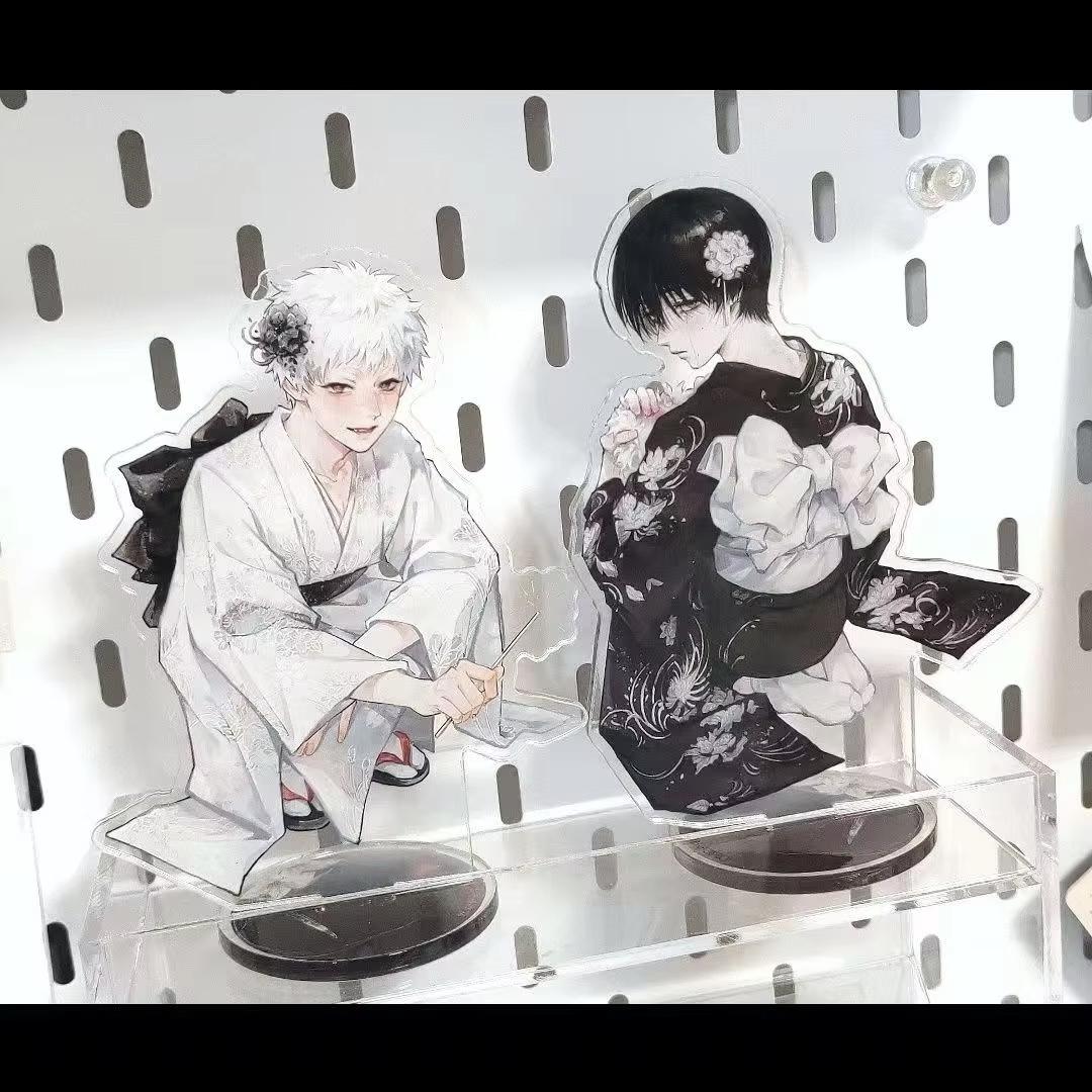 De Zomer Hikaru Sterf Yoshiki Tsujinaka Figuur Acryl Standaards Anime Bureau Decoratie Ornament Accessoires Koppel Geschenken