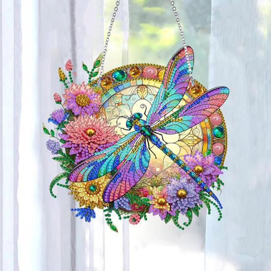 

Подвеска Yousheng Dragonfly, специальные формы, набор для рисования искусственными алмазами, цветочный узор в виде стрекозы, подвесное украшение, набор для самостоятельного изготовления страз для домашнего декора