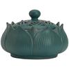 Zen Lotus Ceramic Incense Burner - Antique Sandalwood Coil for Indoor Use
