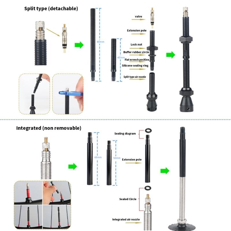 Professional Valves Extender Car Tire Valves Stem Tire Valves Extension Rod for Maintaining Tire Pressure