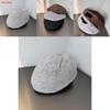 Simple Solid Color Cotton Linen Neutral Casual Beret For Summer Sun Protection