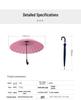 Double Person Water-Activated Blooming Long-Handled Umbrella for Women – Storm Curved Handle, Reinforced Rainproof Design