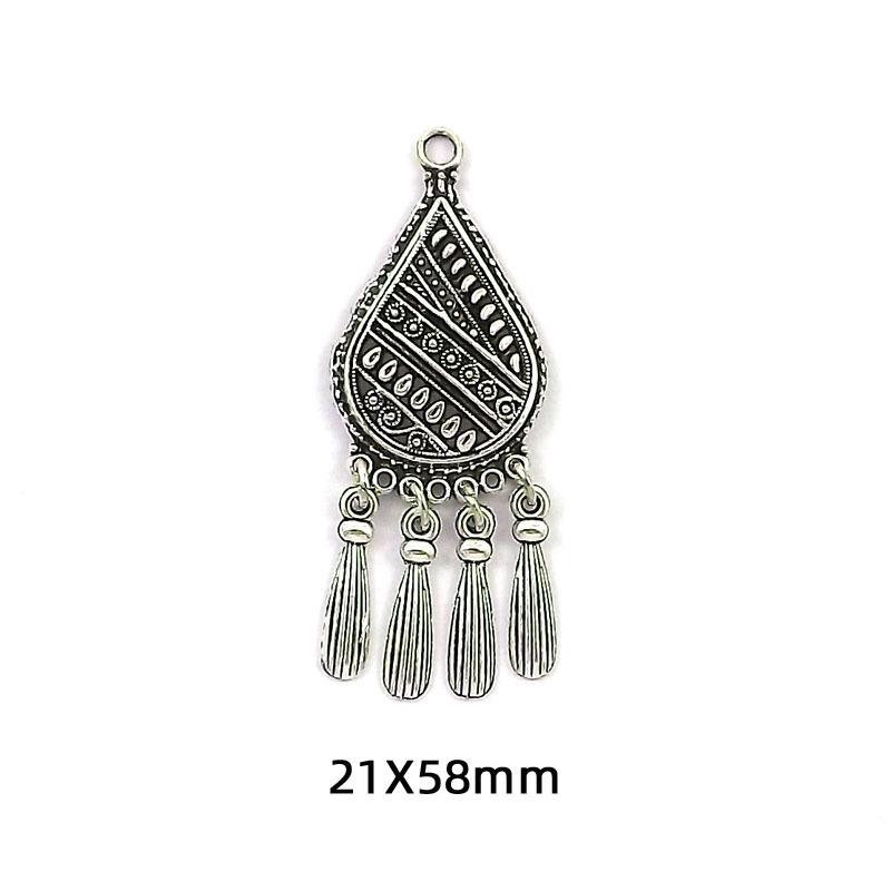 Antique Tibetan Silver Ethnic Pendant Necklace Earrings & Magnet Accessories Handmade DIY Jewelry