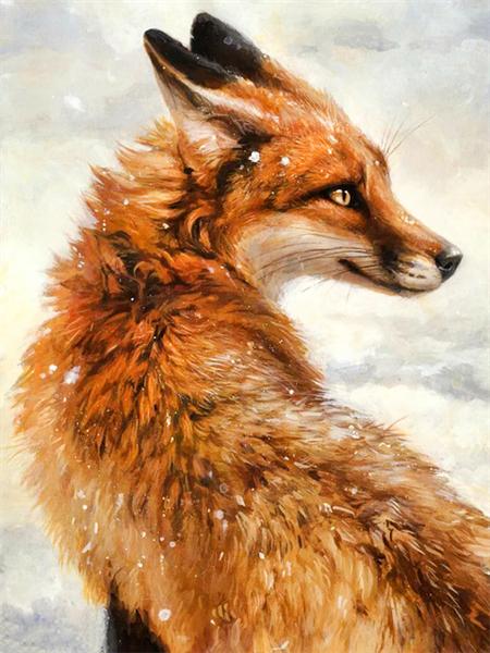 5d Diamond Painting New Fox Winter Home Decor Embroidery Mosaic Animal Snow Cross Stitch Wall Sticker