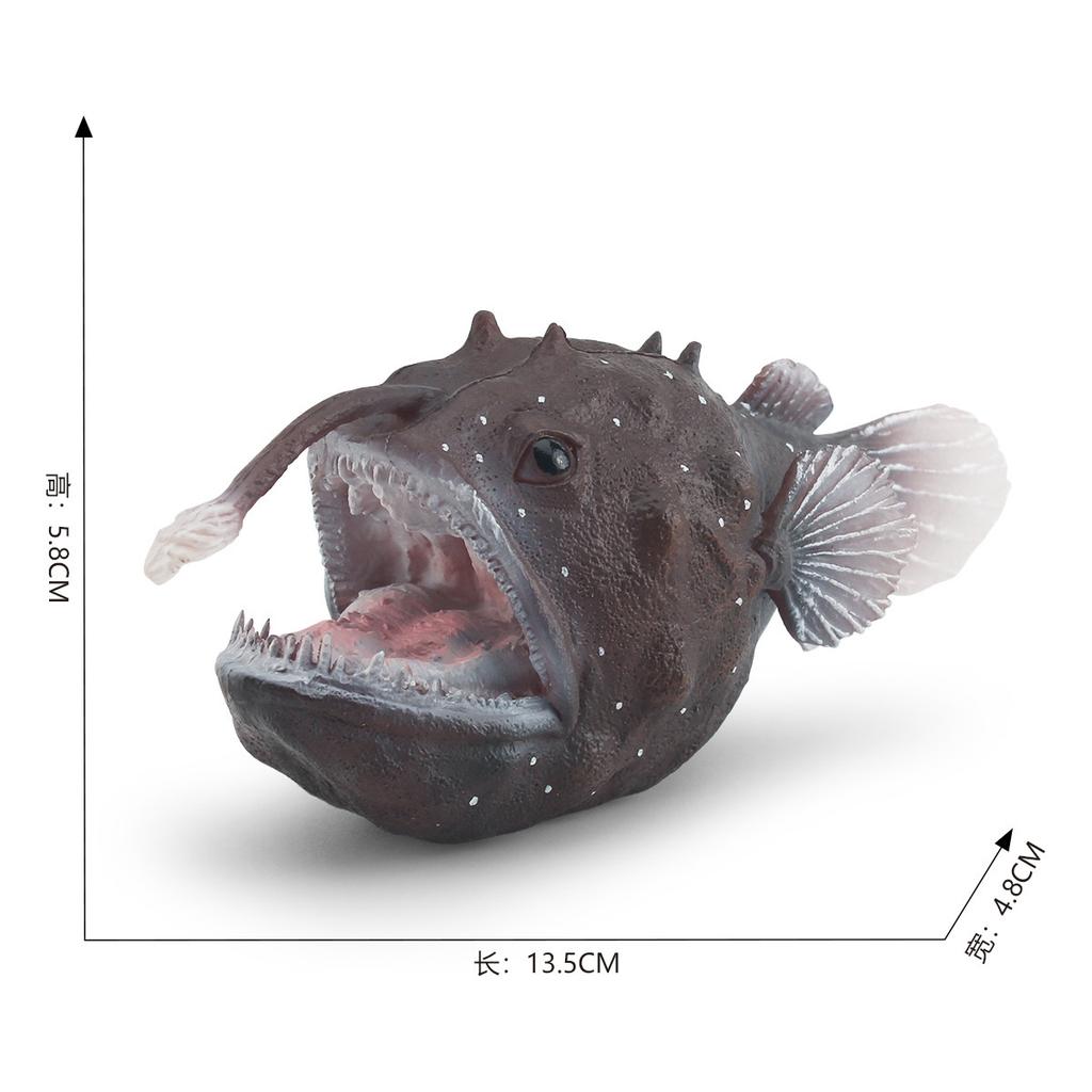 Simulation Of Marine Life, Fish Model Toy, Anglerfish, Toad Fish, Grouper, Underwater World Animal Ornament
