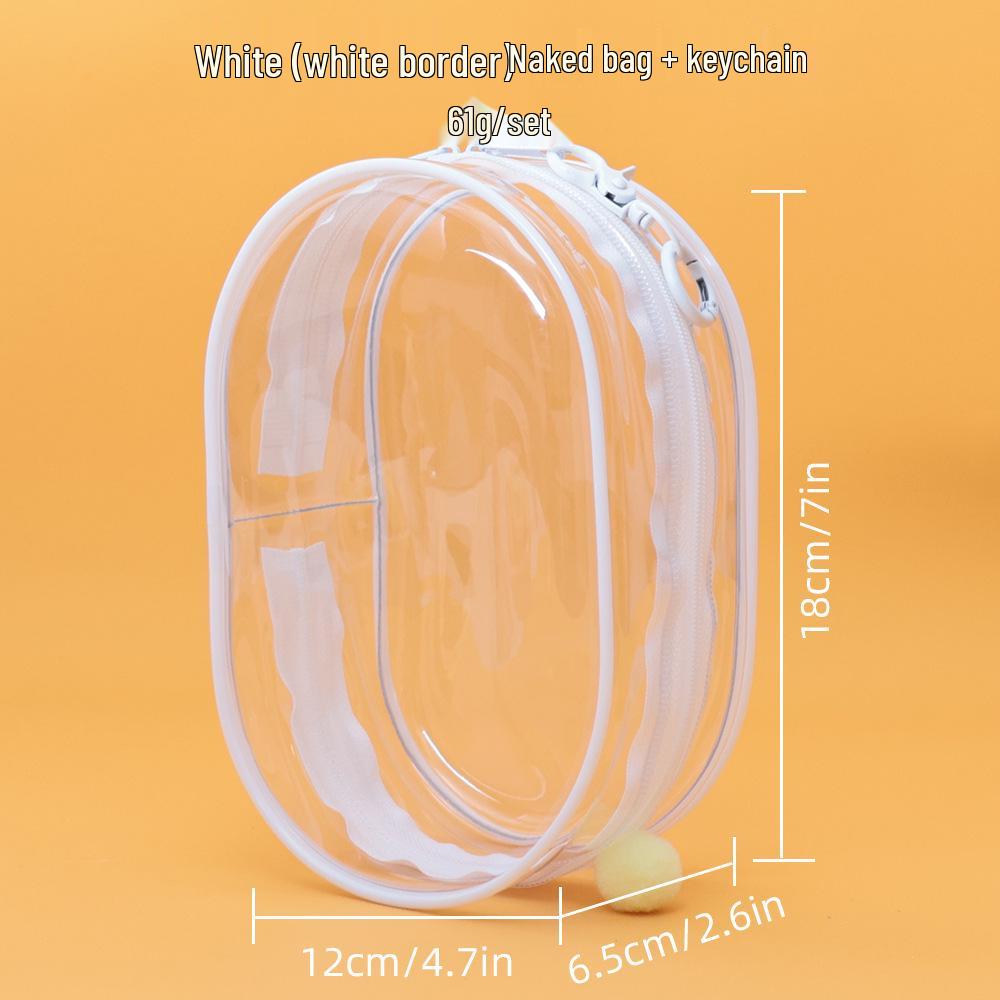 18cm High-Transparency Vinyl Doll Case - Multicolor Stroller Bag with Hanging Option for Anime Collectibles