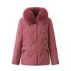 Plus Velvet Winter Jacket with Fur Collar for Elderly Women - Thickened Cotton Padded Coat for Middle-Aged & Senior Ladies