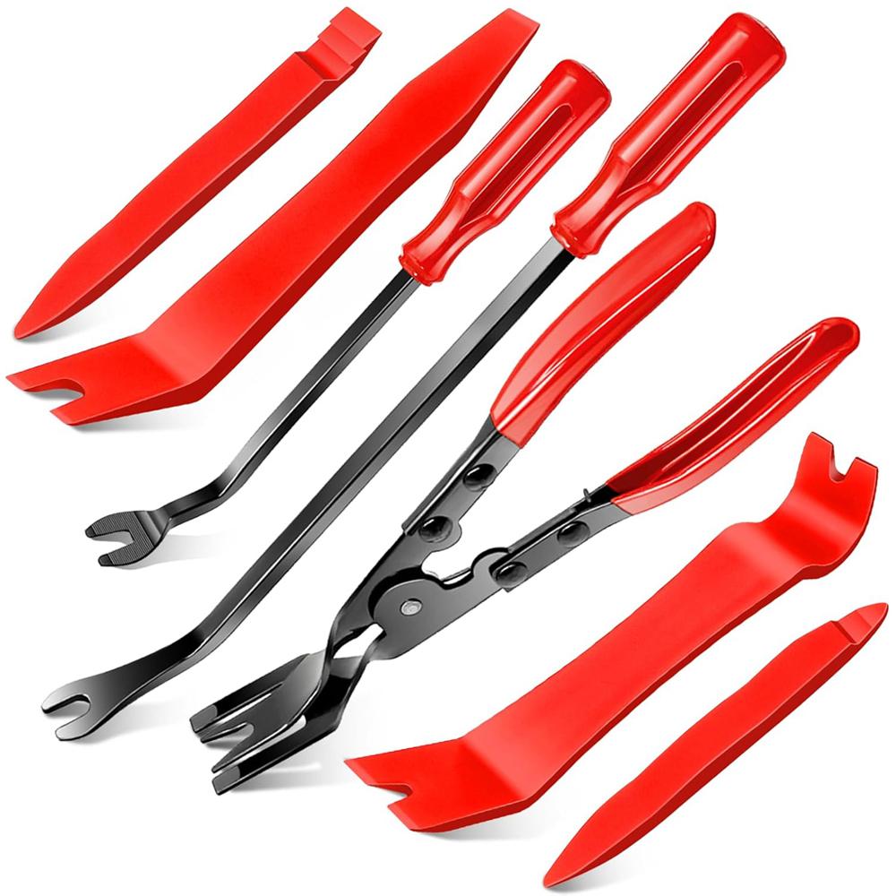 3/7 Pcs Auto Trim Removal Tool Kit with Plastic Pry Tool Fastener Clip Pilers Remover Tools for Car Body Upholstery Door Panel