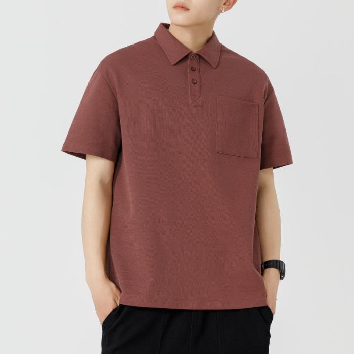 Polo Blouse Short-sleeved Mens Summer Latest Lapel Pocket T-shirt Trendyable Comfortable Fit Top