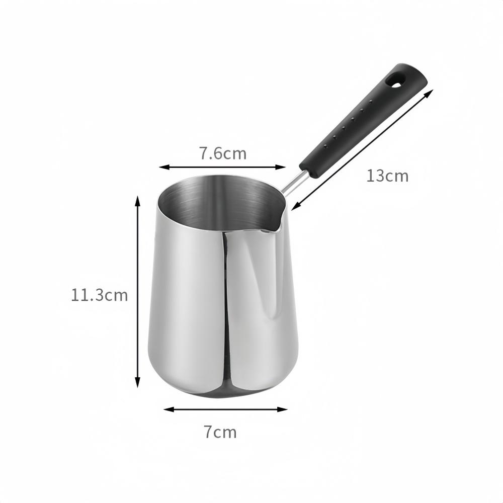 Coffee Milk Frothing Pitcher Jug Latte Art Cup 304 Stainless Steel Long Handle Anti-scalding Double-sided Scale Coffee Utensils