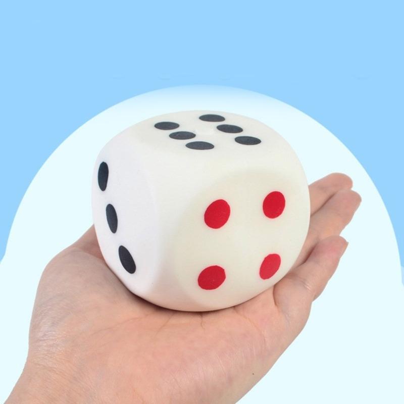 Novelty Squeeze Toy Mellow Dices Board Game Soft Bounce Squeeze Dices for Kids Anxiety Reduce Teens Party Supplies