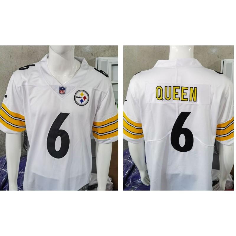 NFL Team Apparel Patriots Steelers Embroidered V-Neck Oversized Jersey Men Sports Fan Wear